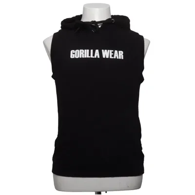 Kortærmet Hættetrøje (Sort) fra Gorilla Wear Bomuld, Polyester