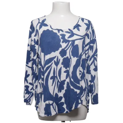 Cardigan (Blue, White) from Mansted Hemp, Linen