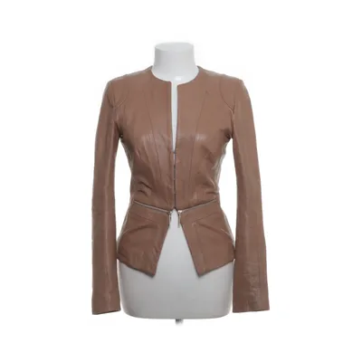 Leren blazer (Bruin) van Elisabetta Franchi Leer, Viscose