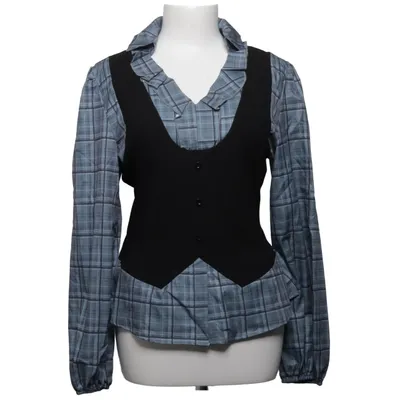 Jakkesætsvest (Sort, Grå) Polyester