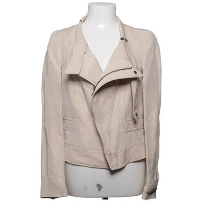 Jacket (Beige) from Zara Basic Acetate, Linen, Viscose