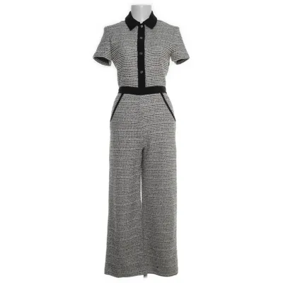 Jumpsuit (White, Black) from Maje Acrylic, Cotton, Elastane, Polyamide, Polyester, Viscose
