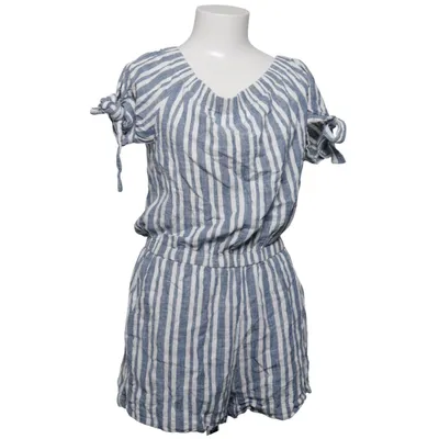 Jumpsuit (Blauw, Wit) van L.O.G.G by H&M Linnen, Viscose, Katoen