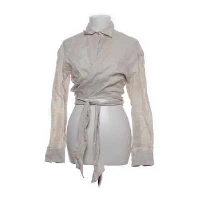 Slå-om bluse (Beige) fra Musier Linned