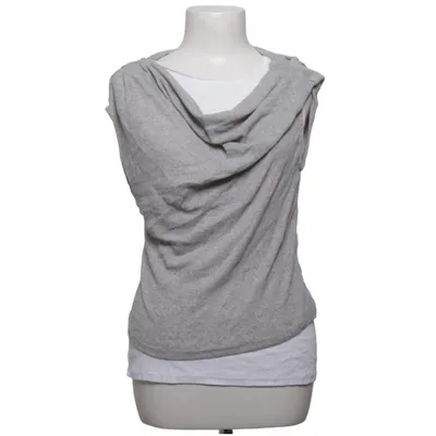 Top (Gray, White) from Zara Cotton, Polyester