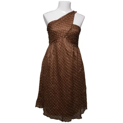 Robe (Marron, Blanc) Soie