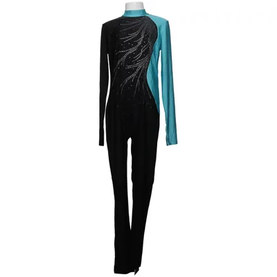 Gymnastics leotard (Black, Blue, Multicolored) from Iefiel