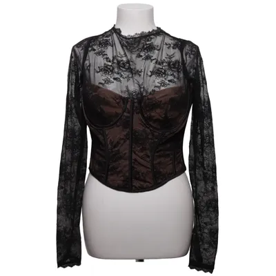 Crop top (Svart, Beige) från House of CB Elastan, Polyamid, Polyester
