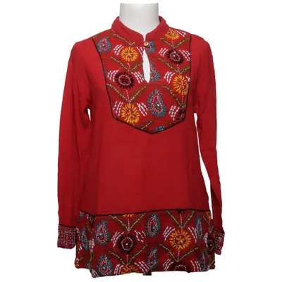Blouse (Rouge, Multicolore) de Peace + Love Coton, Viscose