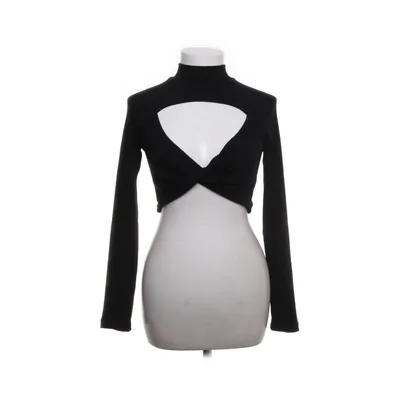 Crop top (Zwart) van Chiquelle Polyester, Viscose