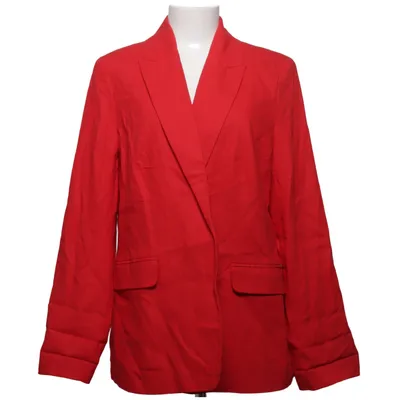 Blazer (Red) from Reserved Cotton, Linen, Polyester, Viscose