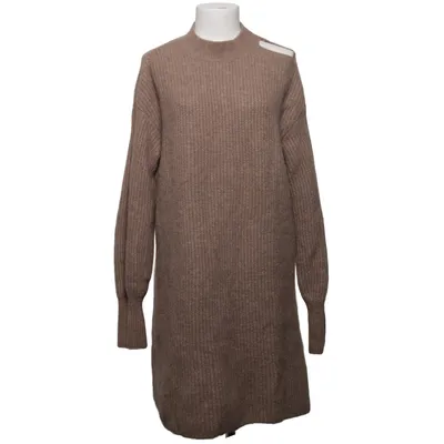 Jurk met col (Beige) van Yaya Women Alpacawol, Elastaan, Polyamide