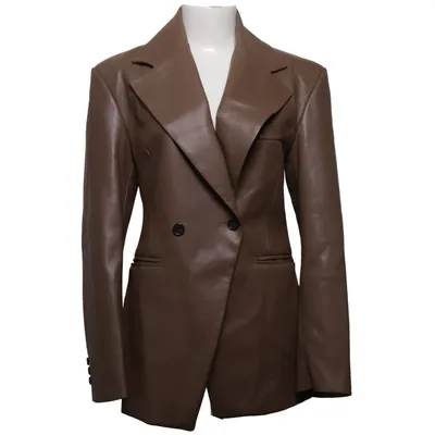 Blazer (Bruin) van Source Unknown Polyester, Polyurethaan, Viscose