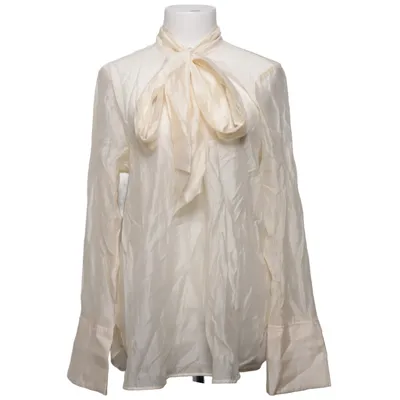 Pussy bow blouse (White) from H&M Lyocell