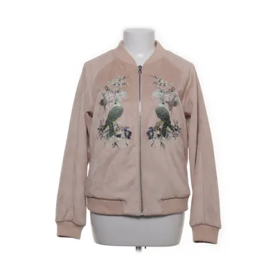 Bomber jacket (Beige, Multicolored) from Mango Elastane, Polyester