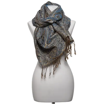Scarf (Blue, Gold, Black) from Pashmina Cashmere