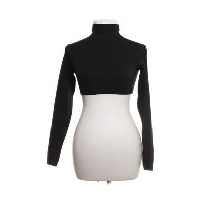 Crop top (Zwart) van Oef Polyamide, Elastaan