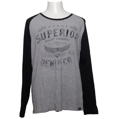 Maillot de baseball (Gris, Noir) de Broadway Coton, Viscose