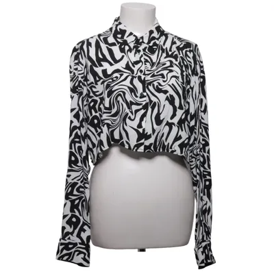 Crop top (Black, White) from Bershka Viscose