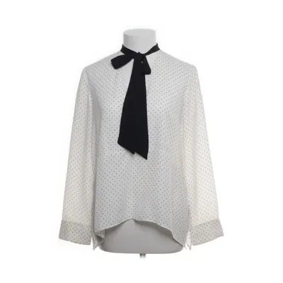 Strikblouse (Wit, Zwart) van Zara Basic Collection