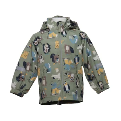 Regnjacka (Grön, Flerfärgad) från Polarn O. Pyret Återvunnen polyester