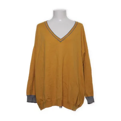 Sweater (Yellow, Gray) from Open End Metallic fiber, Polyamide, Polyester, Viscose