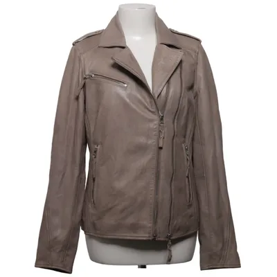 Bikerjacka (Beige) från Suzanna Skinn, Polyester