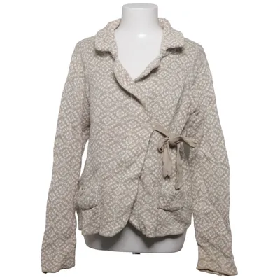 Wrap cardigan (Beige, White) from Playback Cotton