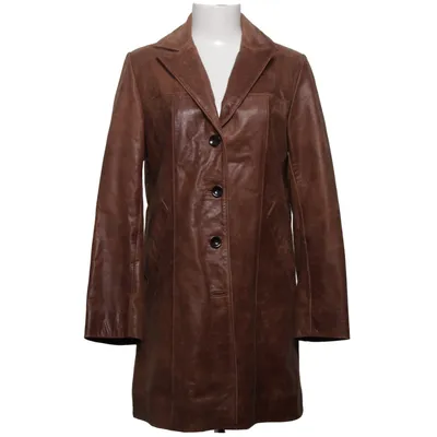 Läderkappa (Brun) från Hennes Skinn, Polyester