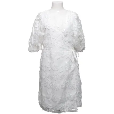 Slå-om-kjole (Hvid) fra Object Polyester