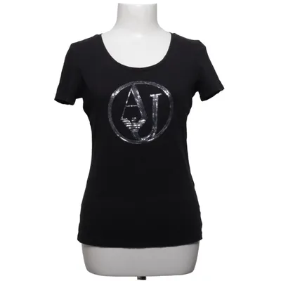 T-shirt (Noir) de Armani Jeans Coton, Élasthane