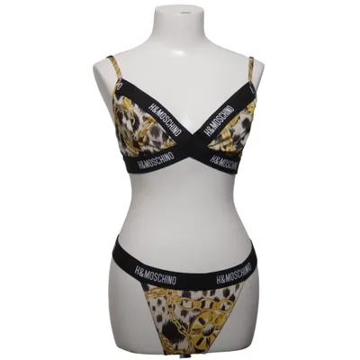 Bikini (Noir, Or, Beige) de H&M x Moschino Élasthane, Polyamide, Polyester