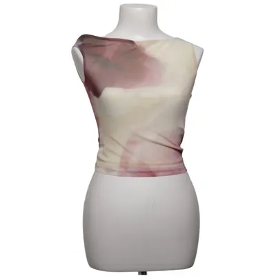 Top (Beige, Multicolored) from Pull & Bear Elastane, Polyester