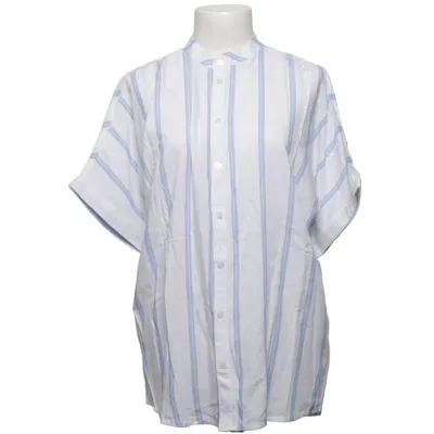 Short sleeve shirt (White, Blue) from Riva Viscose