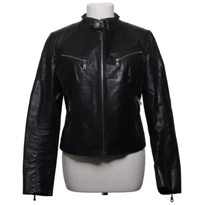 Leather jacket (Black) from Jofama Leather, Polyester