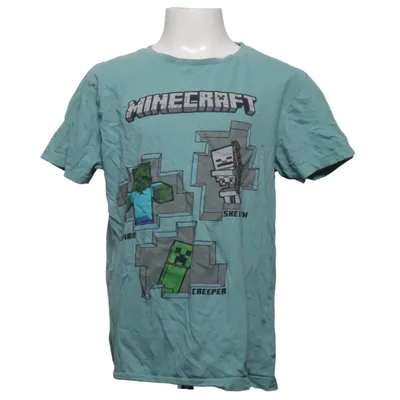 T-shirt (Bleu, Multicolore) de Minecraft Coton