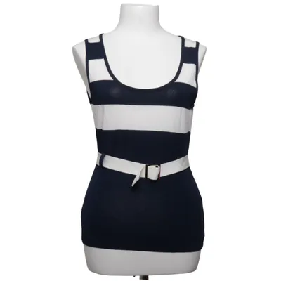 Tank Top (Blue, White) from Bruno Manetti Polyamide, Viscose