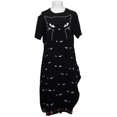 Robe (Noir, Blanc) de Gothicana by EMP Coton, Élasthane