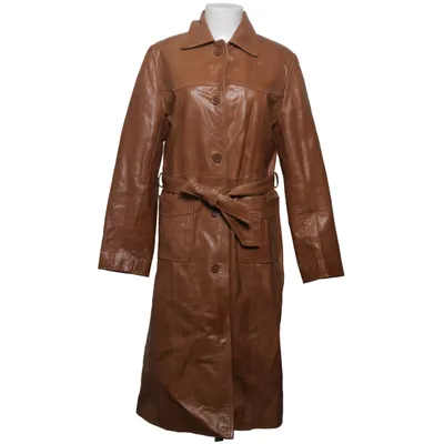 Läderkappa (Brun) från Aviatrix Skinn, Polyester
