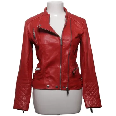 Veste de motard (Rouge) de Zara Woman Cuir