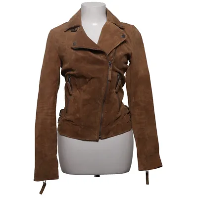 Biker jacket (Brown) from Freaky Nation Leather, Polyester