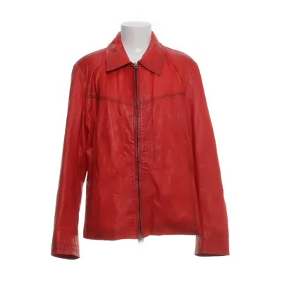 Leather jacket (Red, Multicolored) from Vimapel Italia Cotton, Leather
