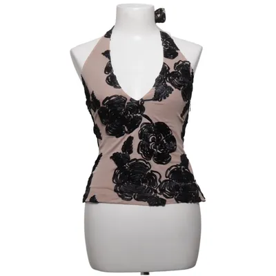 Halterneck top (Beige, Sort) fra Rotate