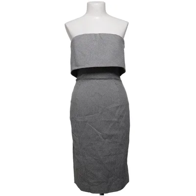 Jurk (Zwart, Wit) van Karen Millen Acetaat, Katoen, Elastaan