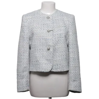 Blazer (Blue, White, Multicolored) from Zara Acetate, Metallic fiber