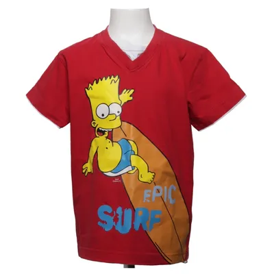 T-shirt (Rouge, Multicolore) de The Simpsons Coton