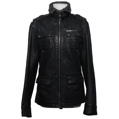 Leather jacket (Black) from Sinéquanone Cotton, Leather, Polyester