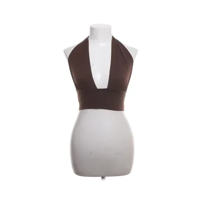 Halter neck top (Brown) from Nelly Polyester, Elastane