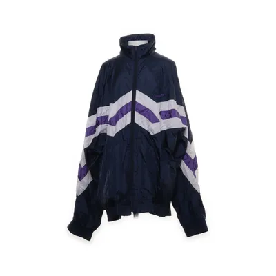 Träningsjacka (Blå, Vit, Lila) från Adidas Bomull, Nylon, Polyester