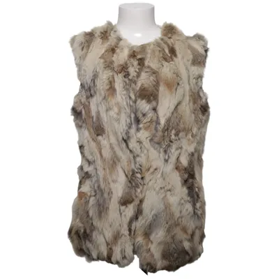 Bont gilet (Beige, Grijs, Bruin) van Hollies Stockholm Katoen, Polyester, Polyurethaan, Konijnenbont
